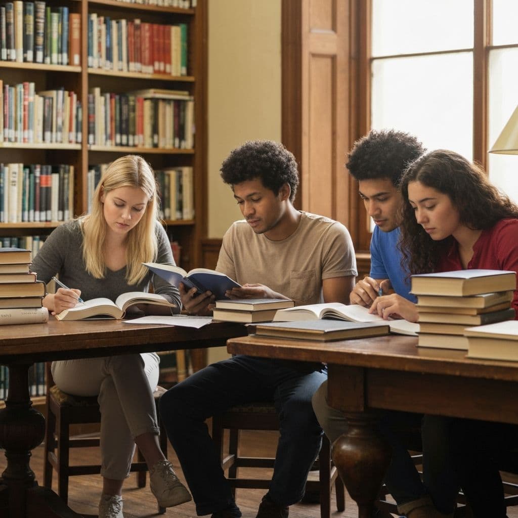 Christian students studying together